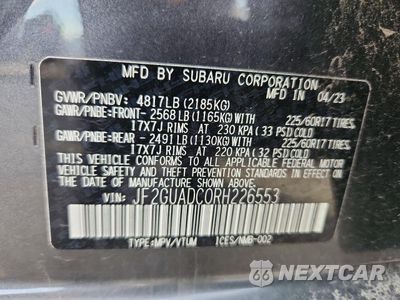 Zdjęcie 13 z 13 samochodu: 2024 SUBARU CROSSTREK PREMIUM VIN:JF2GUADC0RH226553 - miniatura