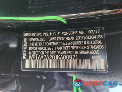 Zdjęcie 13 z 13 samochodu: 2018 PORSCHE CAYENNE VIN:WP1AA2A20JKA00971 - miniatura