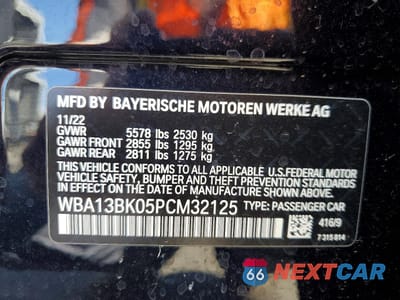 Zdjęcie 12 z 12 samochodu: 2023 BMW M550XI VIN:WBA13BK05PCM32125 - miniatura