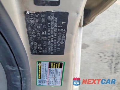 Zdjęcie 12 z 13 samochodu: 2005 HYUNDAI ELANTRA GLS VIN:KMHDN46D35U010313 - miniatura