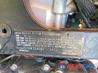 Zdjęcie 9 z 9 samochodu: 2006 SUZUKI GSX-R600 K6 VIN:JS1GN7DA062113403 - miniatura