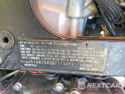 Zdjęcie 9 z 9 samochodu: 2006 SUZUKI GSX-R600 K6 VIN:JS1GN7DA062113403 - miniatura