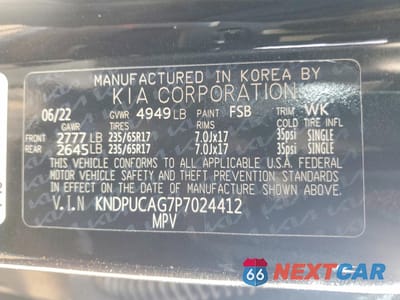 Zdjęcie 13 z 13 samochodu: 2023 KIA SPORTAGE LX VIN:KNDPUCAG7P7024412 - miniatura
