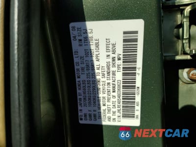 Zdjęcie 13 z 13 samochodu: 2008 HONDA CR-V EX VIN:JHLRE48548C068623 - miniatura