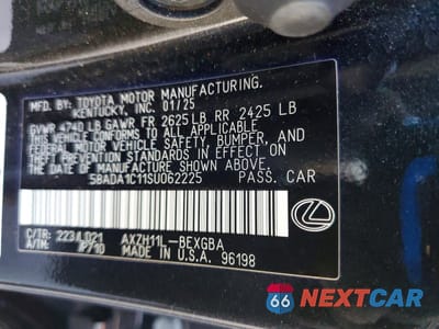 Zdjęcie 12 z 13 samochodu: 2025 LEXUS ES 300H BASE VIN:58ADA1C11SU062225 - miniatura