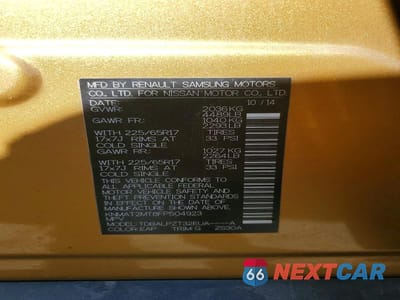 Zdjęcie 13 z 13 samochodu: 2015 NISSAN ROGUE S VIN:KNMAT2MT8FP504923 - miniatura