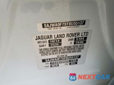 Zdjęcie 12 z 12 samochodu: 2015 JAGUAR XF 3.0 SPORT VIN:SAJWA0F7XF8U55137 - miniatura