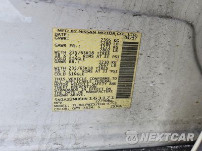 Zdjęcie 13 z 13 samochodu: 2017 NISSAN MURANO S VIN:5N1AZ2MH6HN163171 - miniatura