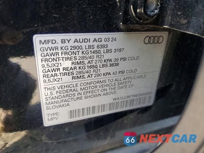 Zdjęcie 13 z 13 samochodu: 2025 AUDI Q7 PREMIUM PLUS VIN:WA1LCBF76SD003253 - miniatura