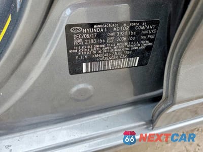 Zdjęcie 12 z 12 samochodu: 2018 HYUNDAI ELANTRA SEL VIN:KMHD84LF7JU611764 - miniatura