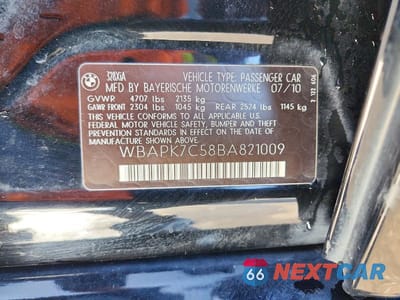 Zdjęcie 12 z 12 samochodu: 2011 BMW 328 XI VIN:WBAPK7C58BA821009 - miniatura