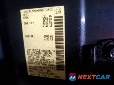 Zdjęcie 12 z 12 samochodu: 2009 NISS MAXIMA 3.5 S VIN:1N4AA51E79C827777 - miniatura