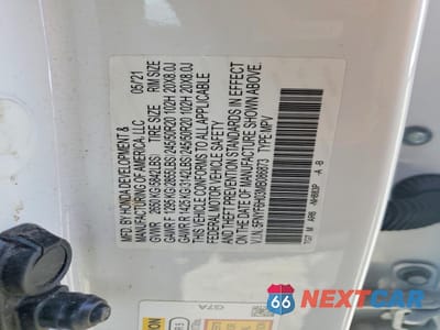 Zdjęcie 13 z 14 samochodu: 2021 HONDA PILOT ELITE VIN:5FNYF6H03MB086873 - miniatura