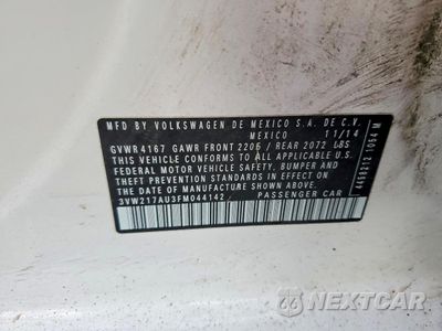 Zdjęcie 12 z 13 samochodu: 2015 VOLKSWAGEN GOLF VIN:3VW217AU3FM044142 - miniatura