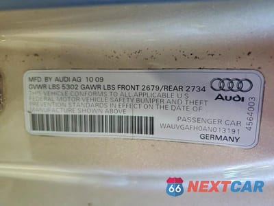 Zdjęcie 12 z 12 samochodu: 2010 AUDI S5 PRESTIGE VIN:WAUVGAFH0AN013191 - miniatura