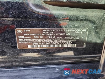 Zdjęcie 12 z 12 samochodu: 2015 BMW 335 I VIN:WBA3A9G59FNS65847 - miniatura