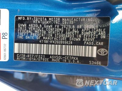 Zdjęcie 12 z 13 samochodu: 2016 TOYOTA CAMRY LE VIN:4T1BF1FK2GU999628 - miniatura