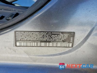 Zdjęcie 13 z 13 samochodu: 2021 VOLKSWAGEN PASSAT SE VIN:1VWSA7A3XMC013492 - miniatura