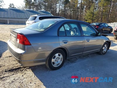 Trzecie zdjęcie samochodu z tyłu: 2005 HONDA CIVIC HYBRID VIN:JHMES95695S013180 - miniatura
