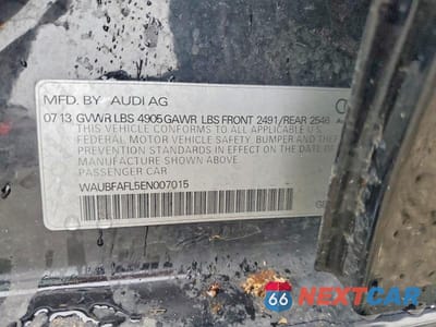 Zdjęcie 12 z 12 samochodu: 2014 AUDI A4 PREMIUM VIN:WAUBFAFL5EN007015 - miniatura