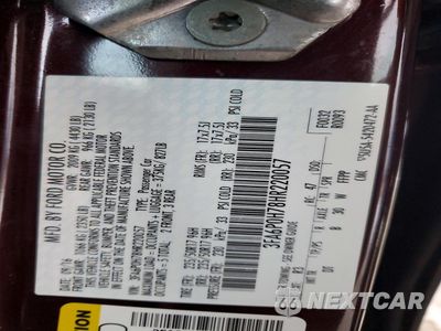 Zdjęcie 13 z 14 samochodu: 2017 FORD FUSION SE VIN:3FA6P0H78HR220057 - miniatura
