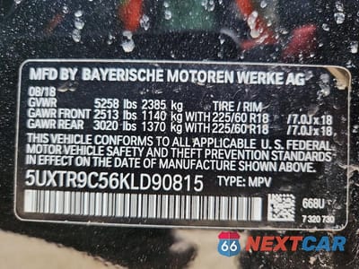 Zdjęcie 13 z 13 samochodu: 2019 BMW X3 XDRIVE30I VIN:5UXTR9C56KLD90815 - miniatura