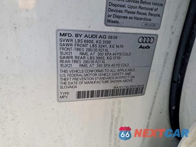 Zdjęcie 13 z 13 samochodu: 2009 AUDI Q7 4.2 QUATTRO S-LINE VIN:WA1CV74L09D015545 - miniatura