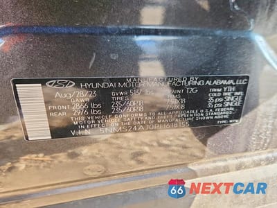Zdjęcie 14 z 14 samochodu: 2023 HYUNDAI SANTA FE SEL VIN:5NMS24AJ0PH618155 - miniatura