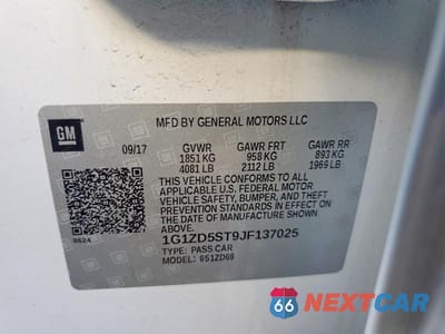Zdjęcie 12 z 12 samochodu: 2018 CHEVROLET MALIBU LT VIN:1G1ZD5ST9JF137025 - miniatura