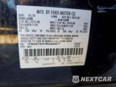 Zdjęcie 14 z 14 samochodu: 2024 FORD EXPLORER XLT VIN:1FMSK7DH1RGA04277 - miniatura