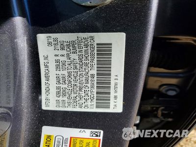 Zdjęcie 12 z 13 samochodu: 2019 HONDA ACCORD LX VIN:1HGCV1F1XKA161488 - miniatura