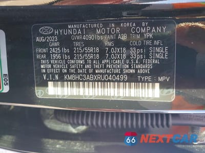 Zdjęcie 14 z 14 samochodu: 2024 HYUNDAI KONA SEL VIN:KM8HC3ABXRU040499 - miniatura