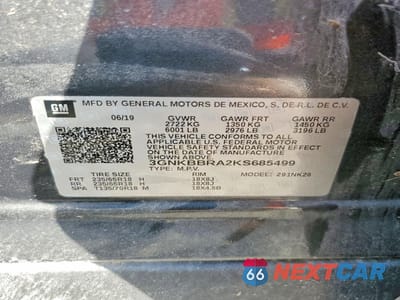 Zdjęcie 13 z 13 samochodu: 2019 CHEVROLET BLAZER 1LT VIN:3GNKBBRA2KS685499 - miniatura