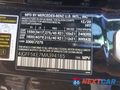 Zdjęcie 13 z 13 samochodu: 2021 MERCEDES-BENZ GLS 450 4MATIC VIN:4JGFF5KE7MA394185 - miniatura