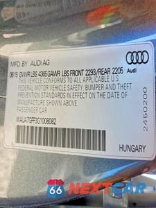 Zdjęcie 13 z 13 samochodu: 2016 AUDI A3 PREMIUM VIN:WAUA7GFF3G1008082 - miniatura