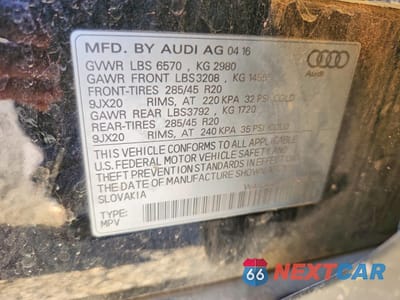 Zdjęcie 13 z 14 samochodu: 2017 AUDI Q7 PREMIUM PLUS VIN:WA1LAAF77HD014920 - miniatura