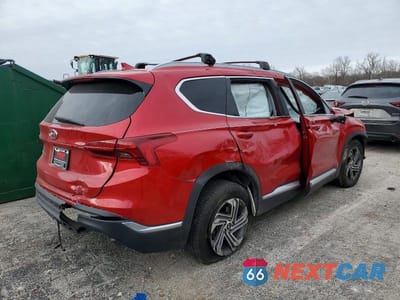 Trzecie zdjęcie samochodu z tyłu: 2022 HYUNDAI SANTA FE SEL VIN:5NMS24AJ2NH440729 - miniatura