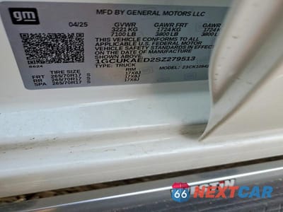 Zdjęcie 12 z 12 samochodu: 2025 CHEVROLET SILVERADO K1500 VIN:1GCUKAED2SZ279513 - miniatura