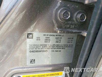 Zdjęcie 13 z 13 samochodu: 2010 BUICK LACROSSE CXL VIN:1G4GC5EG0AF299475 - miniatura