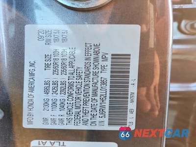 Zdjęcie 13 z 14 samochodu: 2020 HONDA CR-V EX VIN:5J6RW1H52LL013857 - miniatura