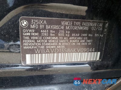 Zdjęcie 12 z 12 samochodu: 2006 BMW 325 XI VIN:WBAVD13586KV09044 - miniatura