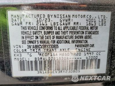 Zdjęcie 13 z 14 samochodu: 2024 NISSAN SENTRA SV VIN:3N1AB8CV3RY230805 - miniatura