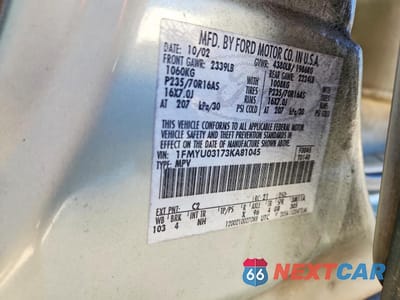 Zdjęcie 13 z 13 samochodu: 2003 FORD ESCAPE XLT VIN:1FMYU03173KA81045 - miniatura