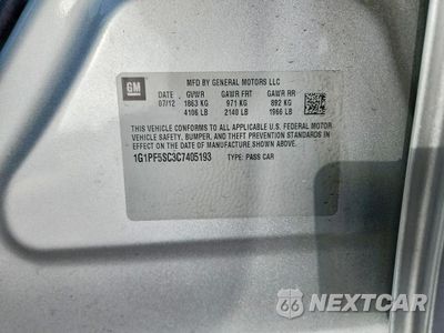 Zdjęcie 13 z 13 samochodu: 2012 CHEVROLET CRUZE LT VIN:1G1PF5SC3C7405193 - miniatura