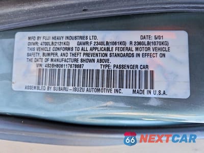 Zdjęcie 14 z 14 samochodu: 2001 SUBARU LEGACY OUTBACK H6 3.0 LL BEAN VIN:4S3BH806117678687 - miniatura