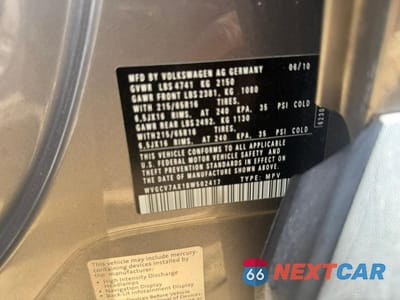 Zdjęcie 10 z 10 samochodu: 2011 VOLKSWAGEN TIGUAN S VIN:WVGCV7AX1BW502417 - miniatura