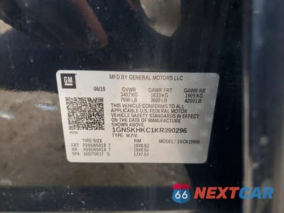 Zdjęcie 13 z 13 samochodu: 2019 CHEVROLET SUBURBAN K1500 LT VIN:1GNSKHKC1KR390296 - miniatura