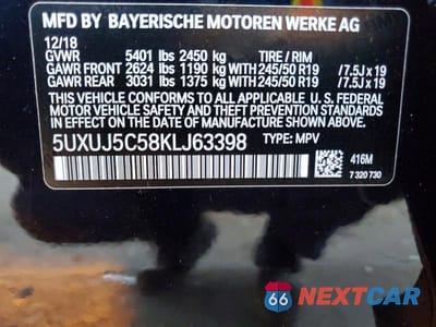 Zdjęcie 13 z 13 samochodu: 2019 BMW X4 M40I VIN:5UXUJ5C58KLJ63398 - miniatura