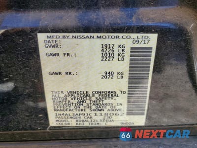 Zdjęcie 13 z 13 samochodu: 2018 NISSAN ALTIMA 2.5 VIN:1N4AL3AP9JC118062 - miniatura