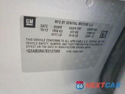 Zdjęcie 12 z 12 samochodu: 2014 CADILLAC ATS LUXURY VIN:1G6AB5RA7E0127068 - miniatura